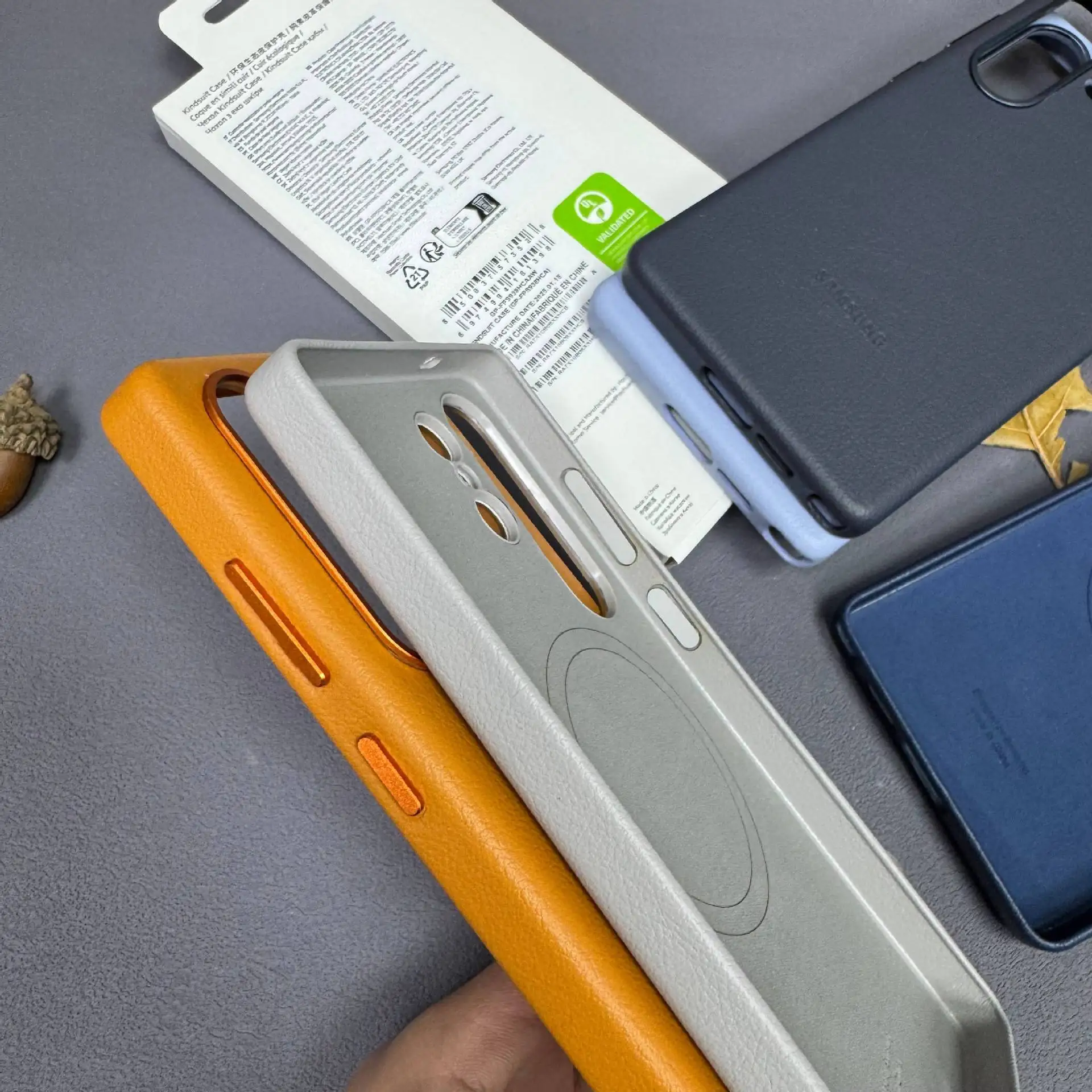 Premium Luxury Leather Cover with Wireless Charging