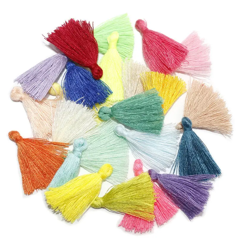 100개/팩 3cm 태슬 DIY 공예용 바느질 북마크 부채 제작 용품 프린지 트림..