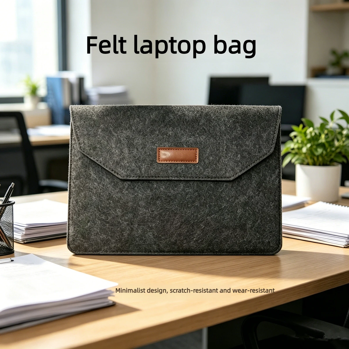 Felt Laptop Sleeve Bag - Waterproof Slim Tablet Protection Case