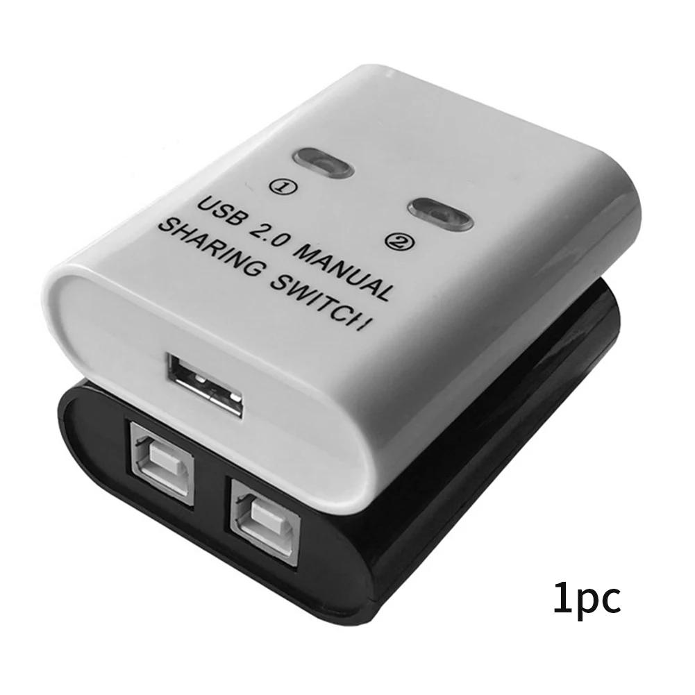 Electronic Button Home Office 2 Port Long Distance Manual 2 In 1 Out Plug And Play Efficient Splitter Converter USB Printer Hub usb splitter converter