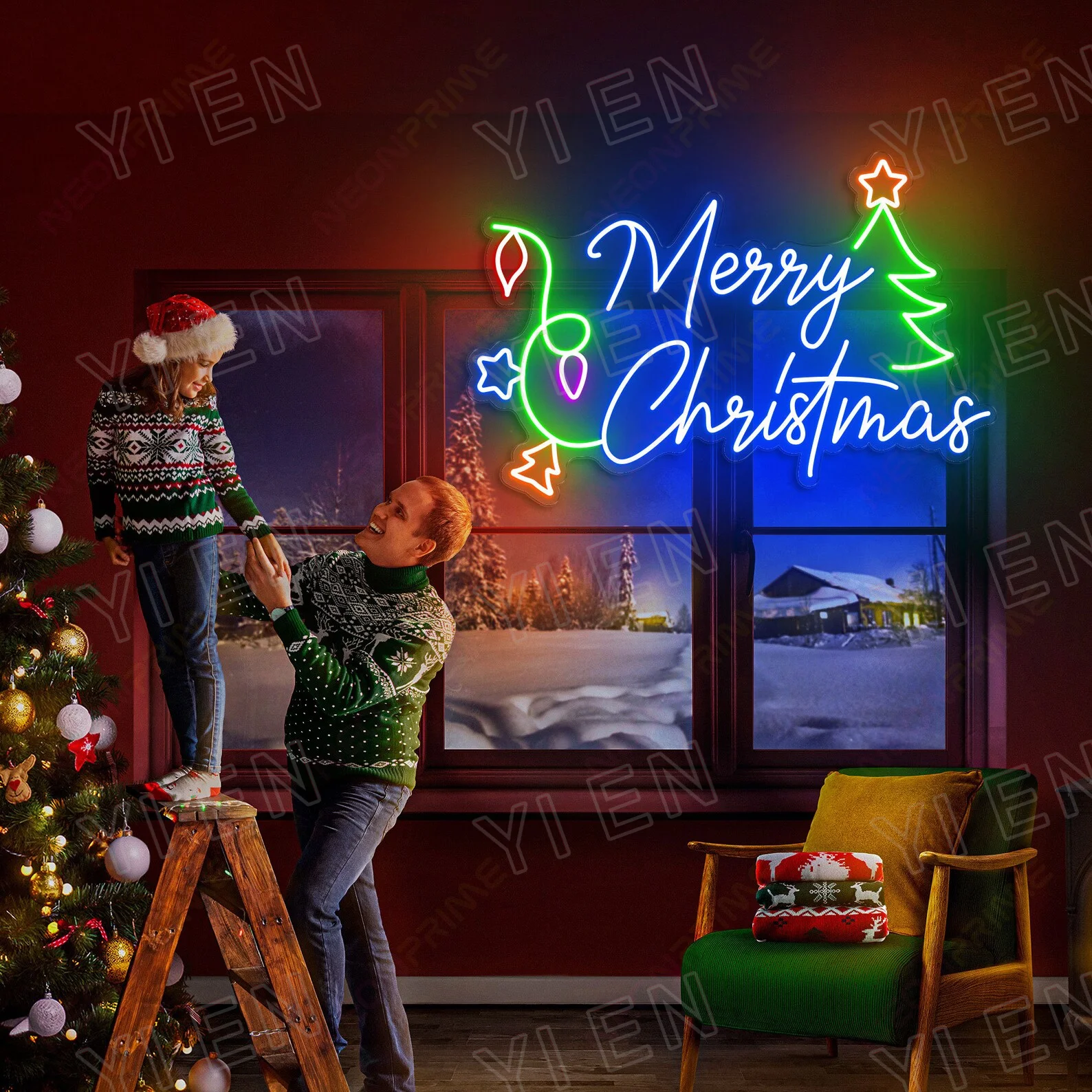 Merry Christmas Neon Light Sign 4 | Merry Christmas Neon Light Sign 3