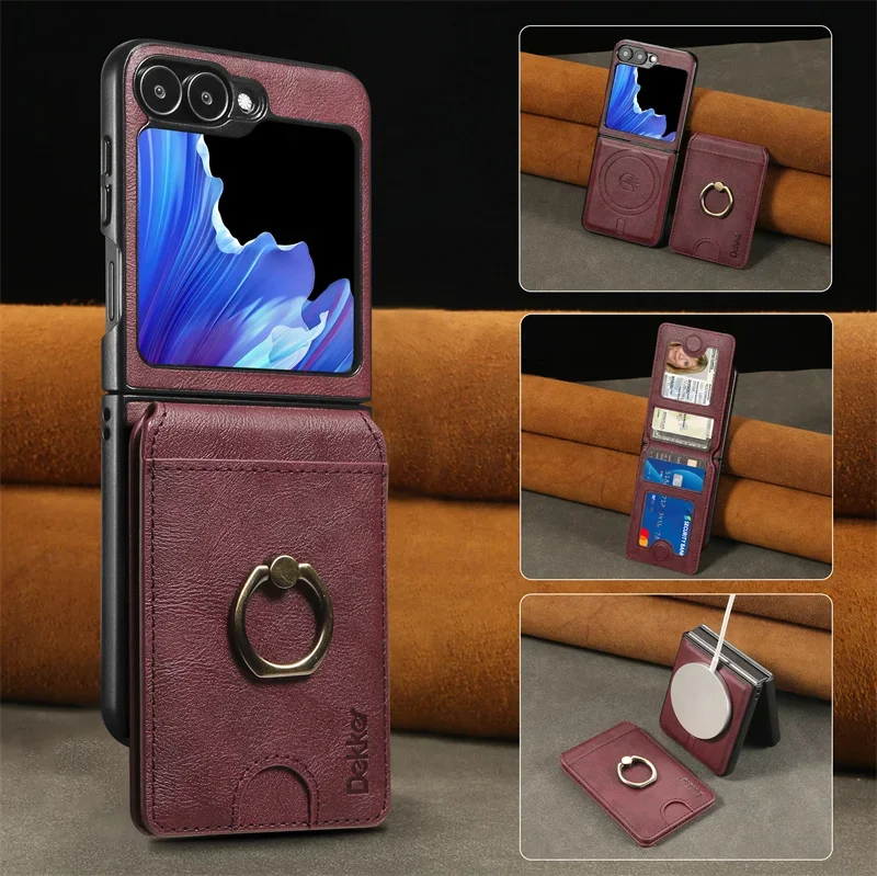 MagSafe Magnetic Detachable 2-in-1 Flip Leather Wallet Phone Case with Card Holder