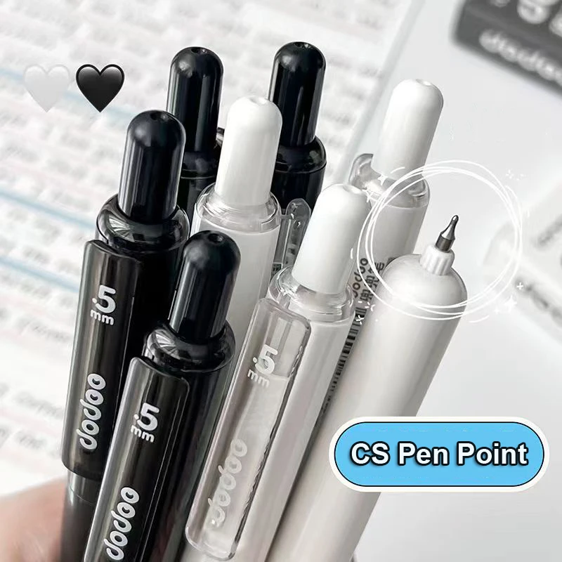 학생용 귀여운 포켓 젤 펜, 0.5mm 블랙 젤 잉크 펜, 휴대용 쓰기 펜, 빠른 건조 중립 펜, 사무용품, 4PCs/세트, 신제품