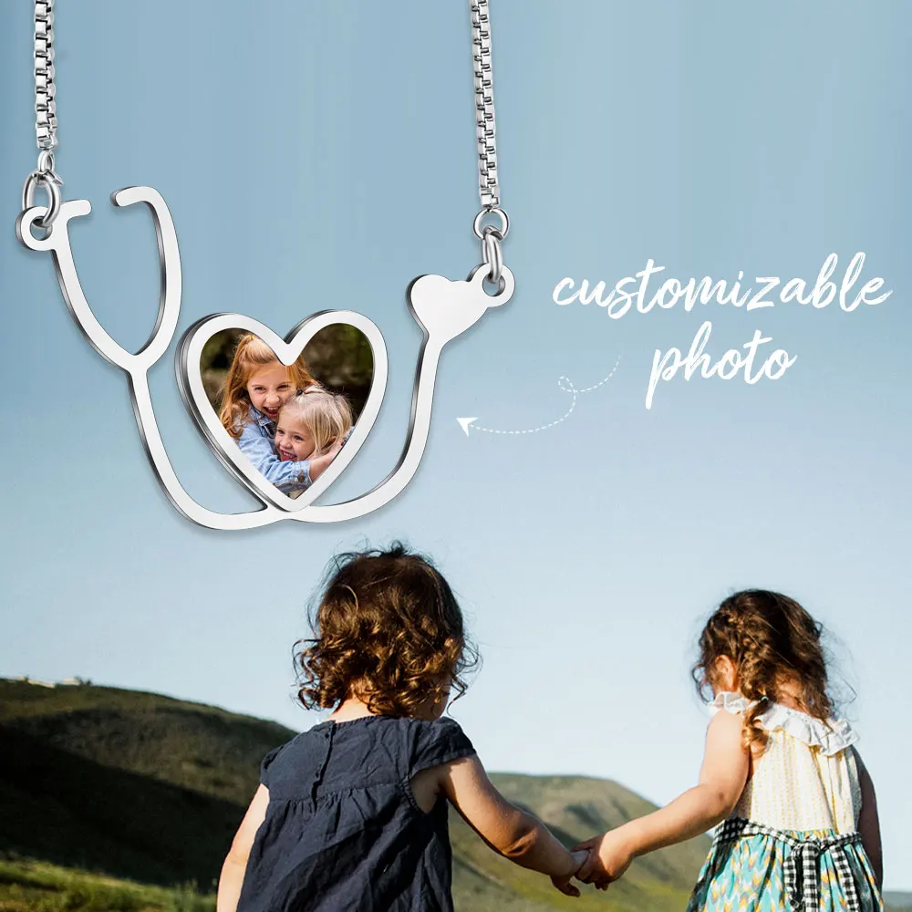 

Женское Ожерелье из нержавеющей стали с фото под заказ