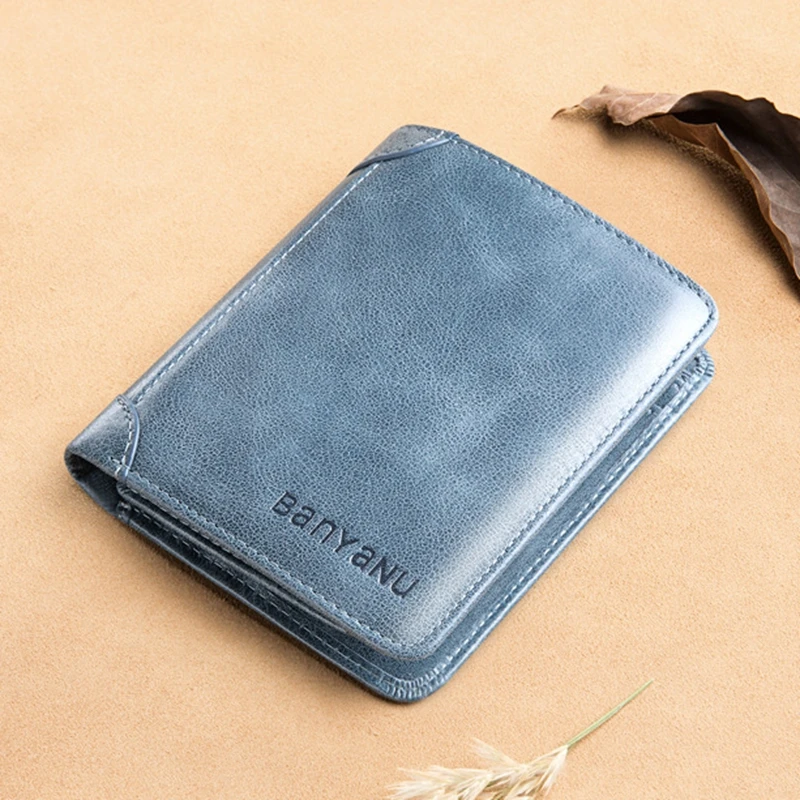  WINWANG Slim Wallet for Men with Money Clip Genuine