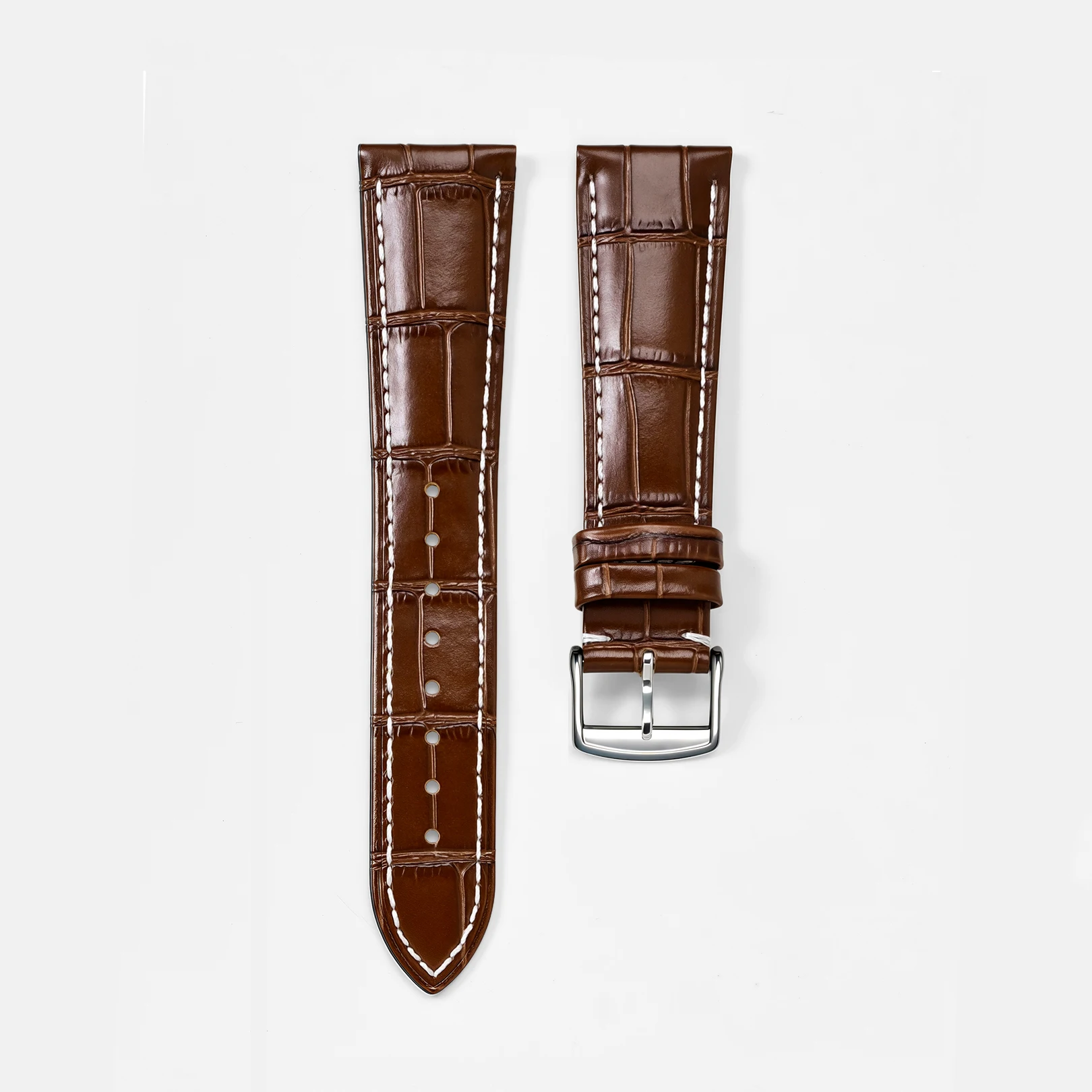 Premium Genuine Leather Watch Band - Universal Fit Replacement Wristband