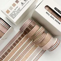 8Rolls Basic Retro Washi Tape Journaling Supplies Washitape Diary Decoration Cinta Adhesiva Decorativa Scrapbooking Washi Tapes 2