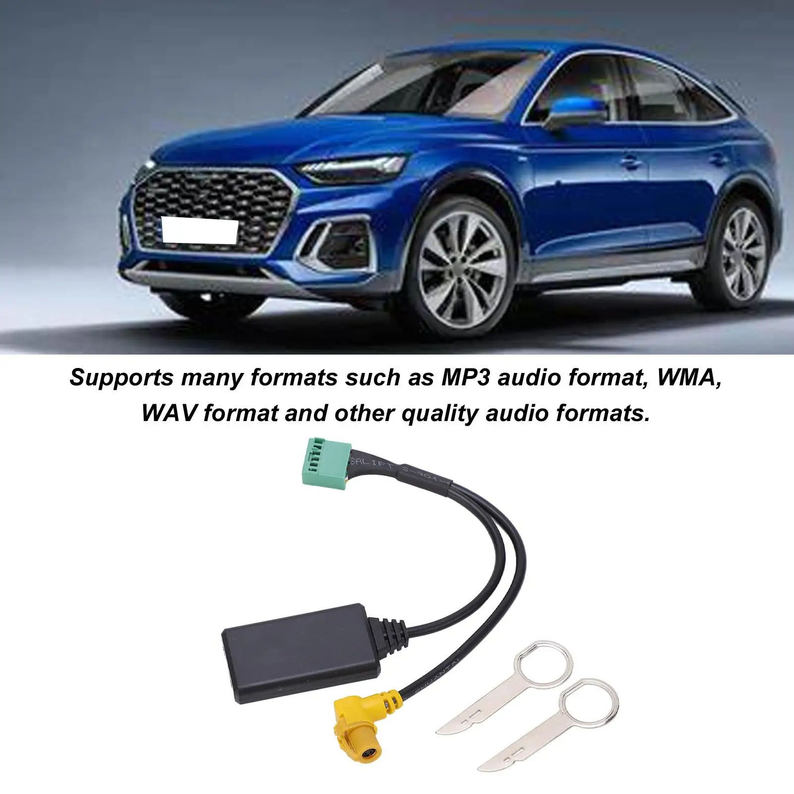 12Pin AMI Adapter Cable-Wireless Plug & Play MMI 3G AUX Replacement for Audi for a4 A6 Q5 Q7 A5 S5