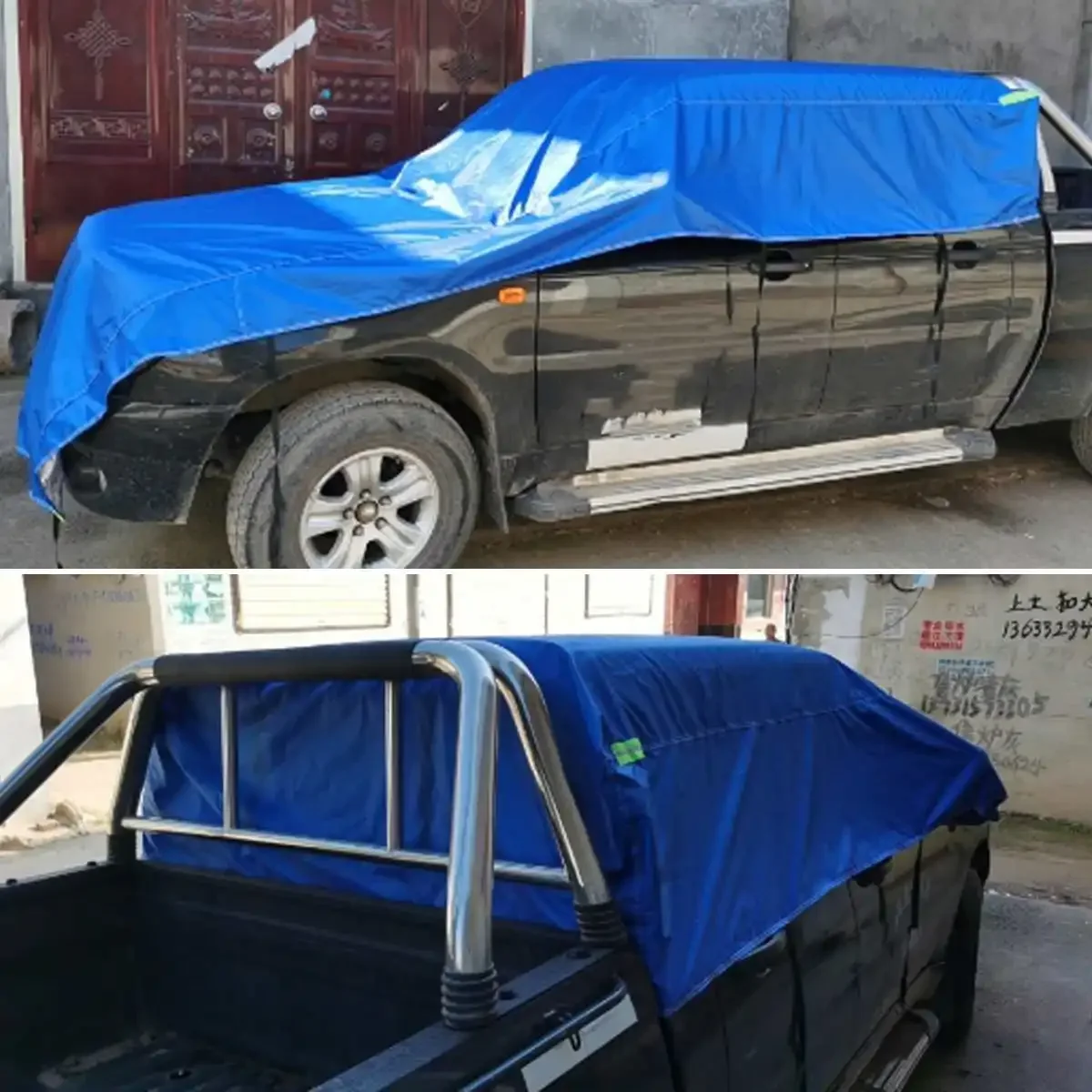 Car Covers Waterproof Car Half Covers Winter Snow Cover Sun Shade Rain Dust Resistant Cover for Sedan SUV Hatchback Pickup Truck - 2