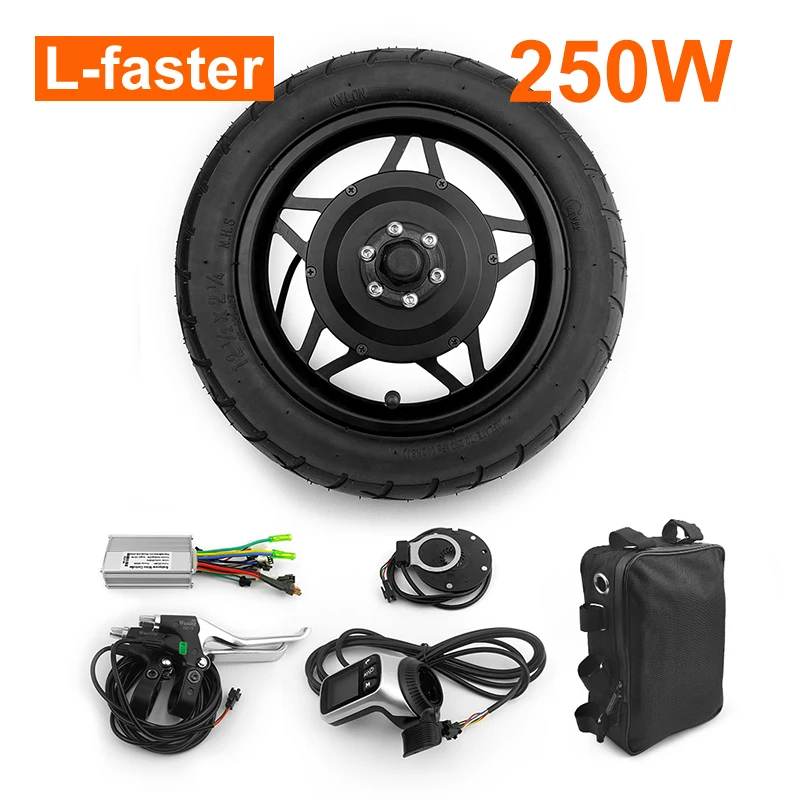 36V 250W Electric Bike 12 Inch Motor Wheel Kit With LCD Thumb Throttle