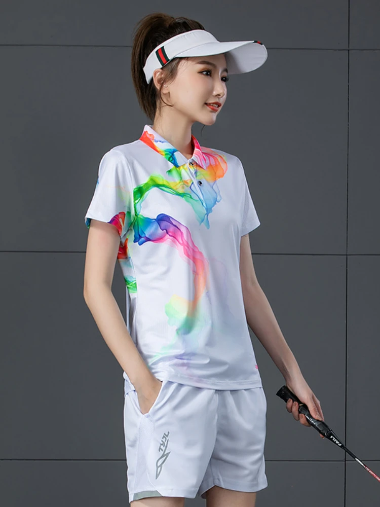 Badminton Suit Men And Women Top Table Tennis Tennis Shirt Summer Summer Short-sleeved Quick-drying Competition Training Suits