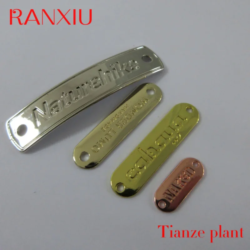 

Custom metal purse logo plate label metal logo metal clothing labels decorative
