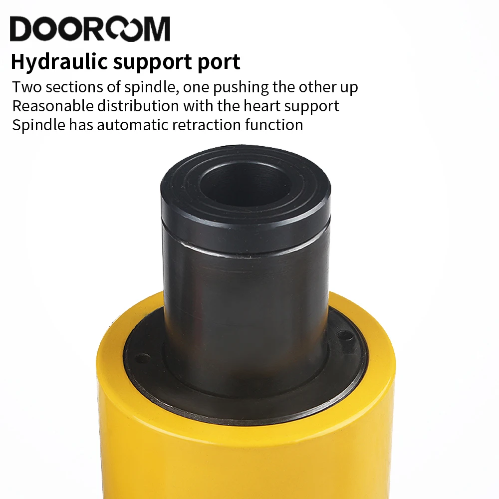 DOOROOM 30T Hollow Plunger Hydraulic Cylinder RCH-20 30TSingle Acting Ram Cylinder 100mm Heavy Duty Lifting Tool Multifunctional 6