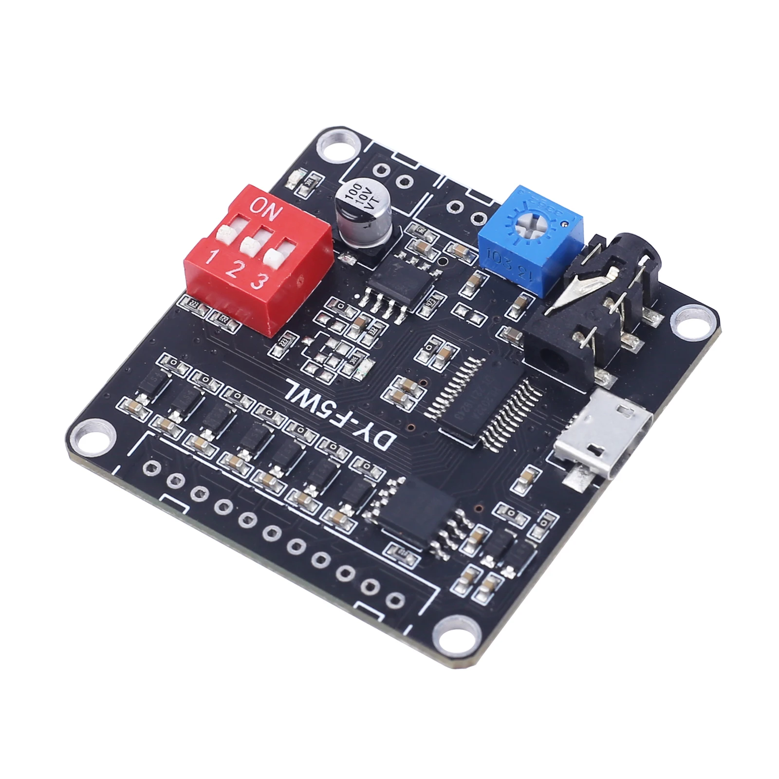 MP3 Player Sound Module Voice Playback Board 5W DC 3.7V/5V Music Power Amplifier 32Mbit Flash WAV UART Controller for Arduino