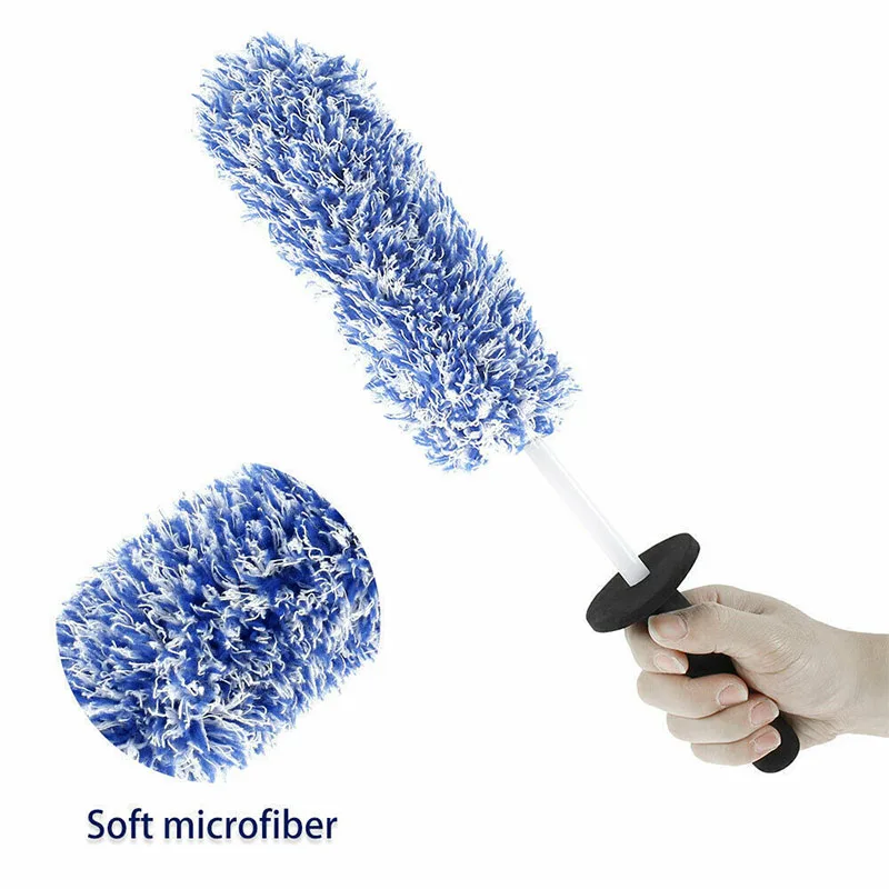 Car Wash Super Brush Microfiber Wheels Brush Non-Slip soft Handle Easy To  Cleaning car wheel Spokes Car Accessories - AliExpress