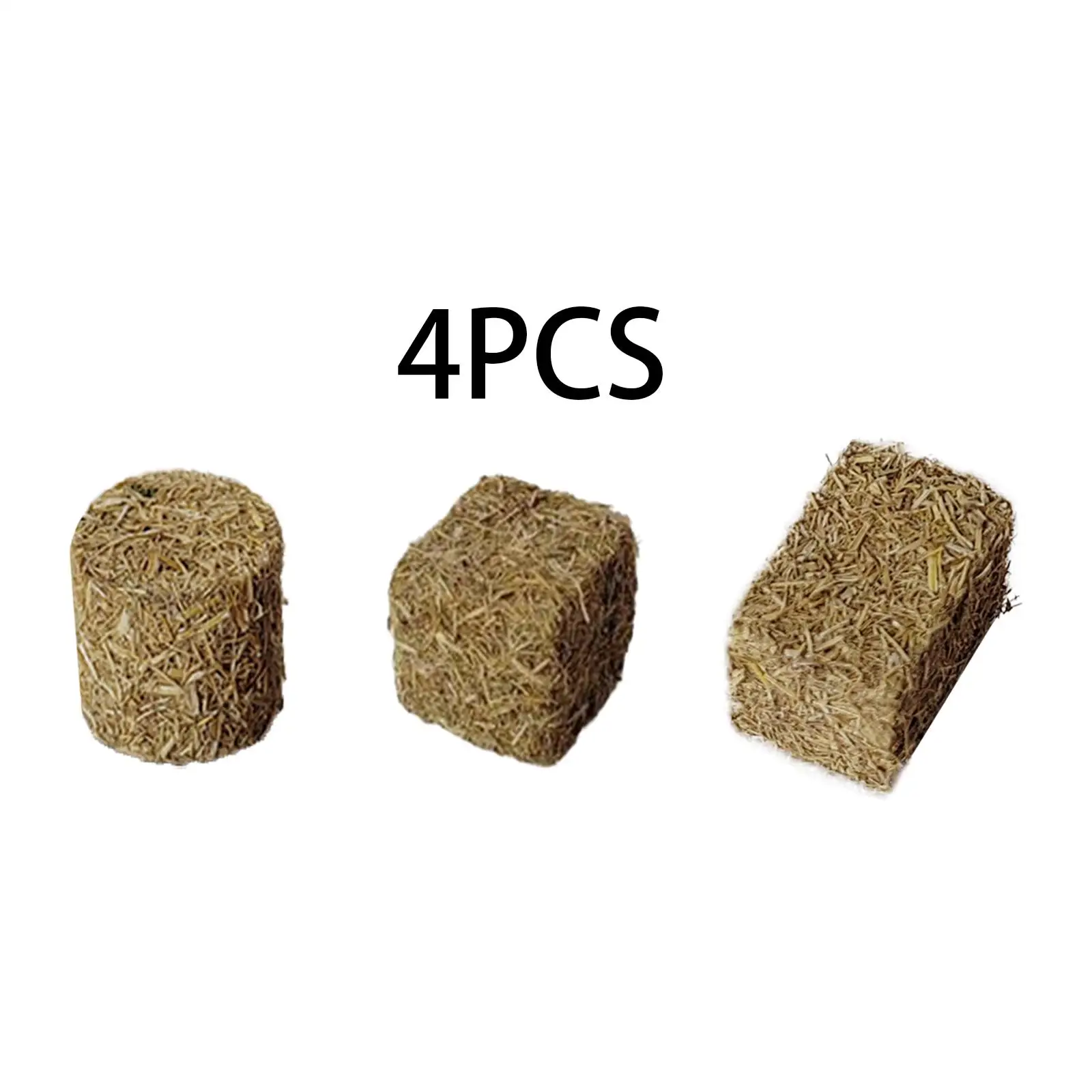 4Pcs Mini Hay Bales Miniature Life Scenes Micro Landscape Simulated Haystack for Halloween Home Handmade DIY Decor