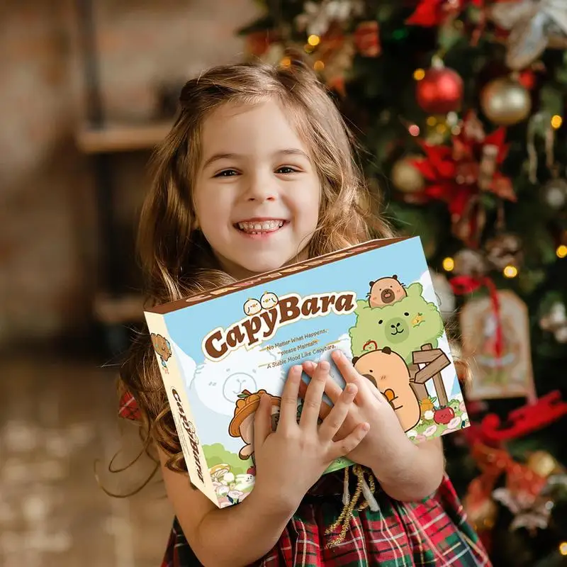 Capybara Adventskalender 2025 - 24 Türchen Mit Süßen Wasserschwein Figuren