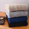Plus Size 4XL Cashmere Sweaters Men Jumpers Standing Neck Half Height Zipper Long Sleeve Pullovers Fit Male Woolen Knit Jumpers 3