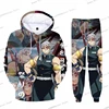 Anime Demon Slayer Hoodies 3D Printing Cosplay pants+Hoodie 2PCS Set Tracksuit Men Women Oversize Streetwear Hoodie Pants Sets 6