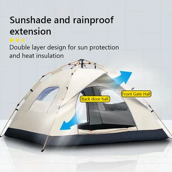 Automatic Quick-opening Tent Outdoor Self-driving Travel Camping Tent Automatic Quick-open Tent Two doors and two windows 2