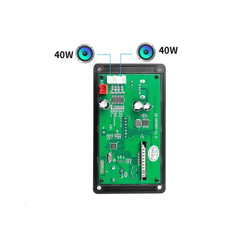 탁월한 컬러 스크린 MP3 플레이어 디코더 보드 2X40W 앰프 통화 녹음 BT 차량용 FM 라디오 모듈 TF USB AUX 3.5 WAV 지원