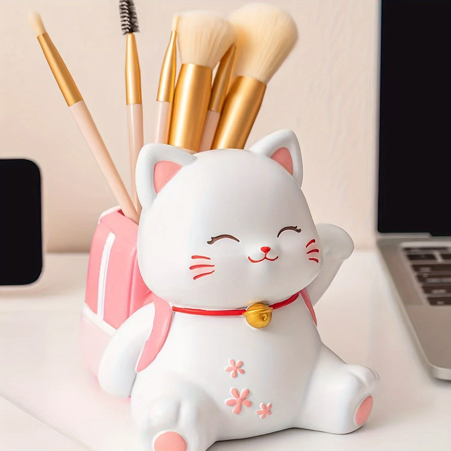 Cat Pen Holder-Unique Design for Makeup Brush, Pen, Key Storage