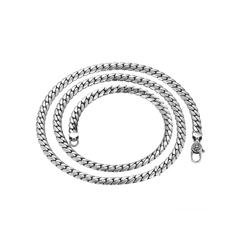 

Высококачественные ювелирные изделия s925 серебро плоская змея золотой дракон Бриллиант Пряжка ожерелье модные повседневные Простые Ювелирные изделия персонализированные превосходные ювелирные изделия для парня и девушки