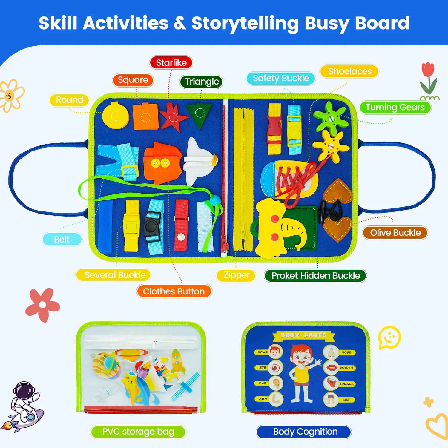 Montessori Sensory Board Busy Book Travel Toys Preschool Learning  Activities Educational for Toddlers Kid Basic Life Skills Toys - AliExpress