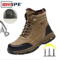 Insulated Anti Smashing  Anti Stabbing Welding Shoes for Safety Work Electricians Use Plush and Thickened Labor Protection Shoes