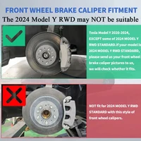 Brake Caliper Covers for Tesla Model Y 2020 - 2024 with Decals Accessories