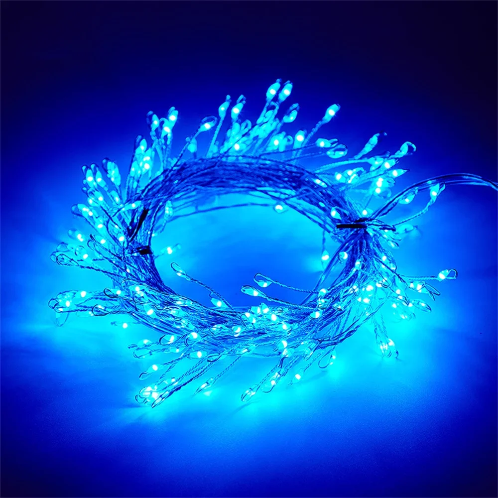 thumbnail image 1 of Guirnalda de luces con forma de petardo para exteriores, 6 m, 24 m y 40 m, con enchufe, resistente al agua, para Navidad, con forma de hada estrellada, 1 of 5