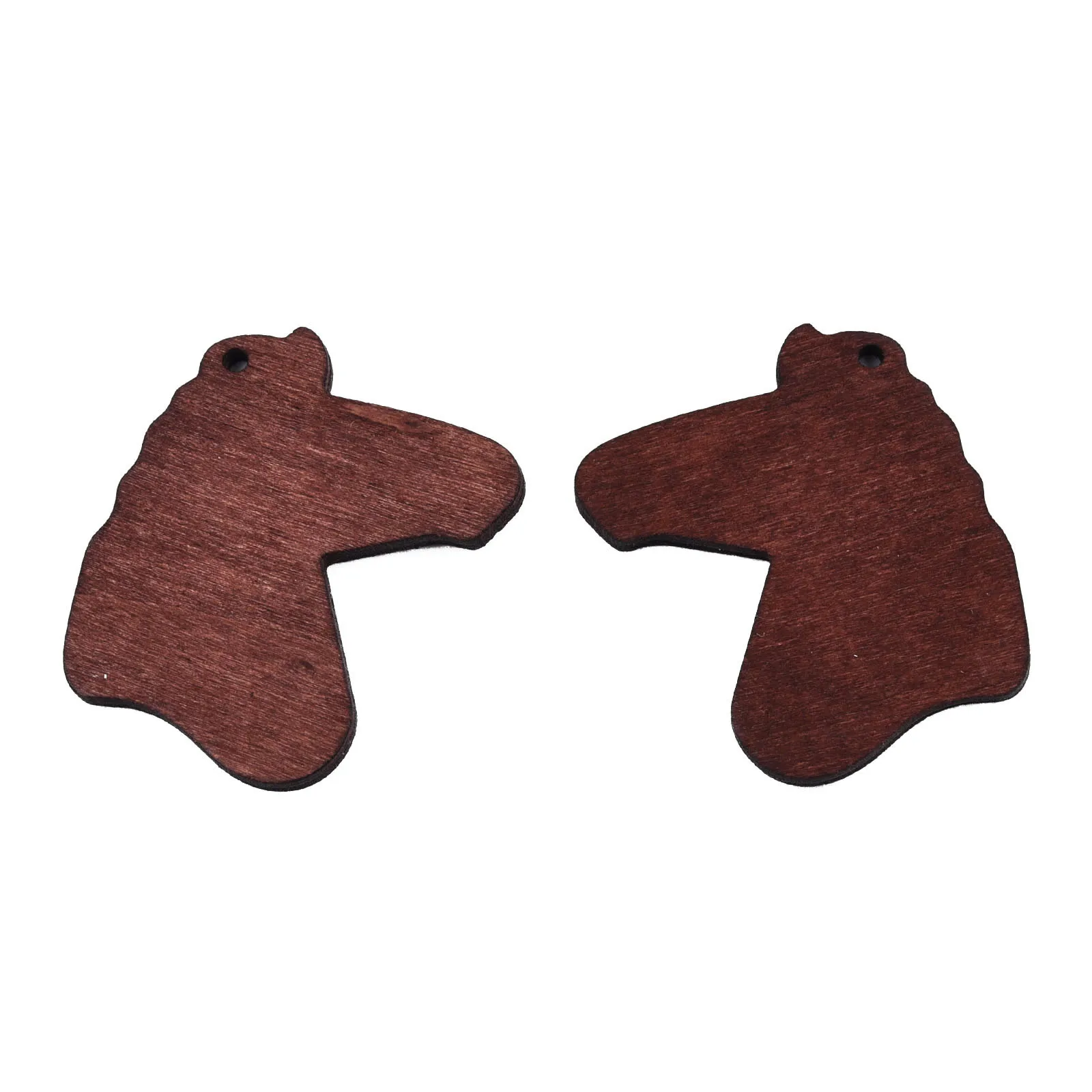 10 Pair Horse Head Shape Cowhide Leather Big Pendant Dyed Wood Frame Charms  Western Cowboy Style DIY Jewelry Making 53.5x42x3mm - AliExpress