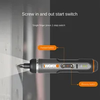סט מברגים חשמליים מיני WORX WX242 עם מברג חשמלי אלחוטי חכם נטען עם 30 ביט סט כלי עבודה למקדחת כוח 2