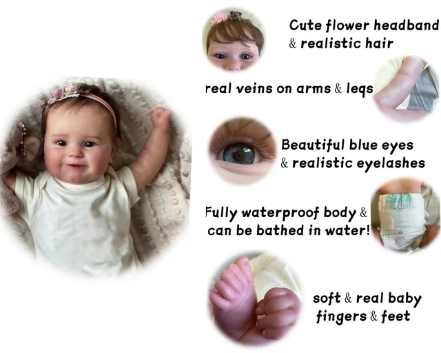 Baby Reborn Baby Reborn Realistic Girl  Real Reborn Dolls Silicone Girls -  Cute - Aliexpress