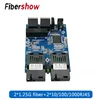 Gigabit Ethernet fiber switch 2 RJ45 UTP 2 SC fiber Optical Media Converter 2SC 2RJ45 Ethernet 10/100/1000M PCB 3