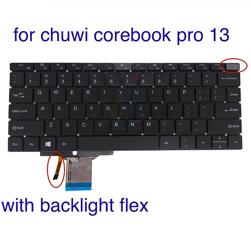 Teclado Retroiluminado dos Eua para Chuwi Teclados de Laptop Retroiluminação Gemibook 13 Cwi528 Corebook Pro 13 Cw1528 Mb2757001 Pride-k3918 13 Cw1528 - Imagem 3