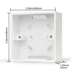 Wall Mount Surface Junction Box Accessories - External 86mm x 172mm Switch Socket Housing - 85 - 265V (86 x 86mm-)