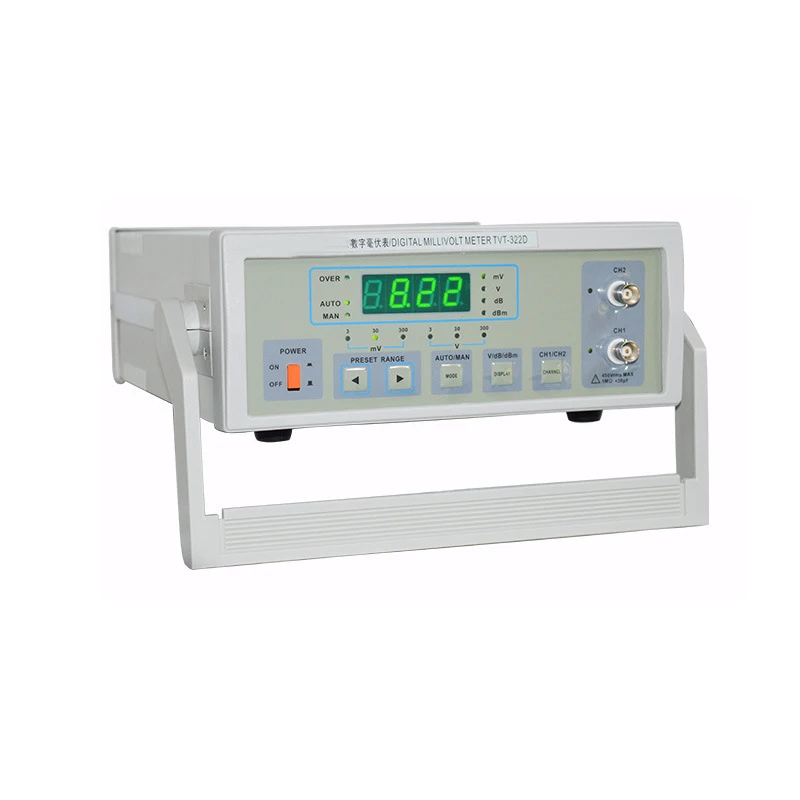 

TVT-322D Manual automatic Compact 2HZ-2Mhz 300V Digital millivoltmeter