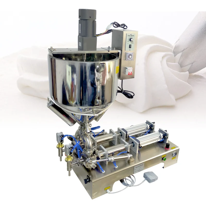 

Paste Filling Machine Stainless Steel Toothpaste honey edible oil Heating Mixing Quantitative Filling Machine