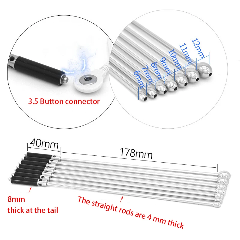 Silicone Urethral Dilator Urethral Dilator Electro Shock Urethral Catheter Hollow Metal Penis Dilator Urethra Plug Electrical Stimulation SM Accessory Sex Toys for Men