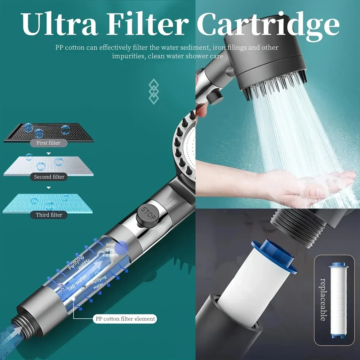 Filtered Handheld Shower Head 4