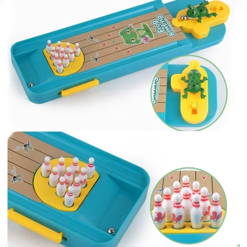 Table Top Mini Bowling Game Set-Tabletop Board Mini Arcade Desktop Tiny Bowling Shooting Alley Office Desk Small Finger Toys