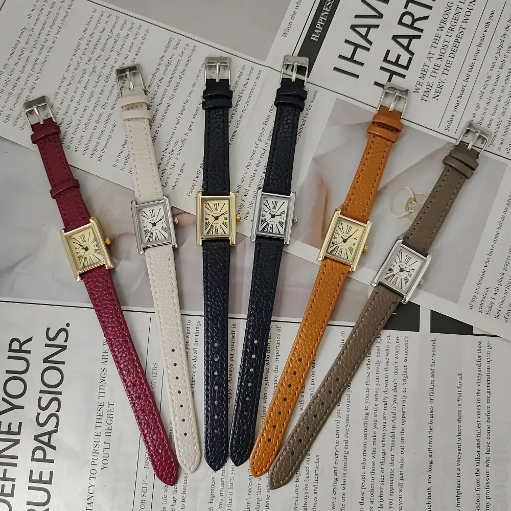Elegant Women's Luxury Quartz Watch with Leather Strap and Roman Dial - Perfect Gift