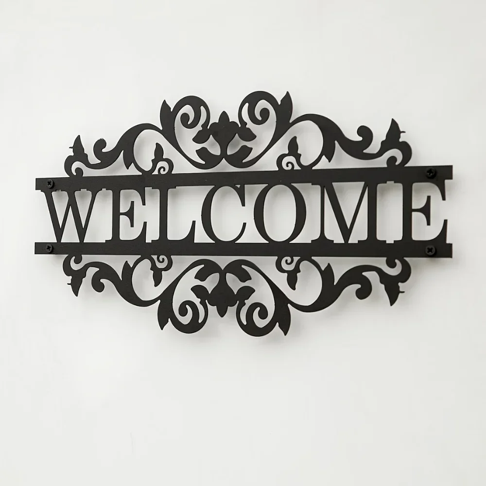 1pc metal decoration welcome sign front porch decoration porch sign metal metal house address house art