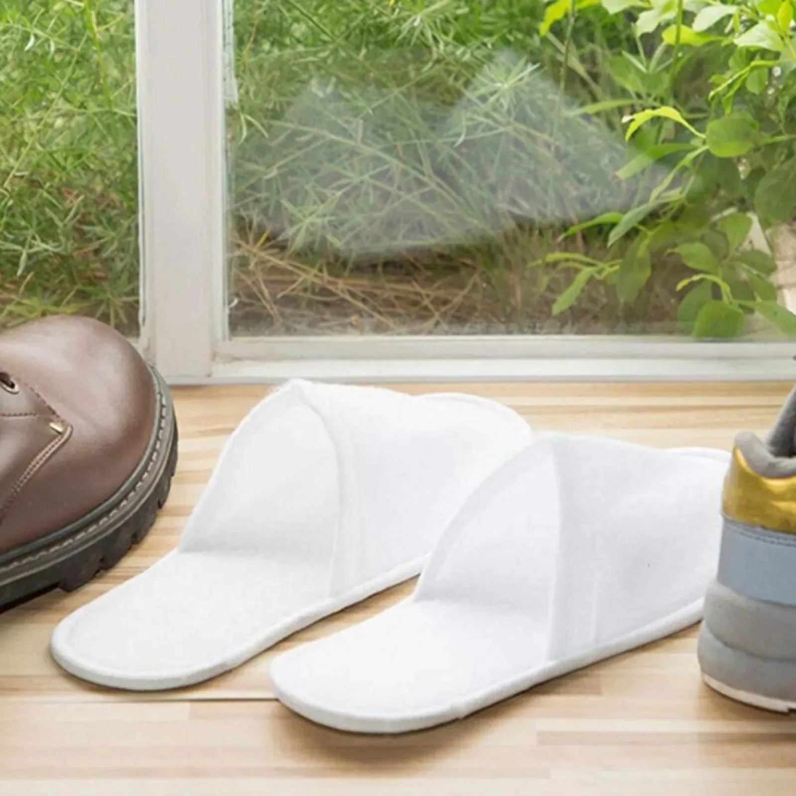 10pairs Disposable Closed Slippers For Men And Women Hotel Shoes Guest Shoes White for Non Slip Slippers Soft Slippers Linen Slippers Beach Slippers Eva Slippers Fashion Slippers Plush Slippers Soft Non Slip Slippers Sneaker Slippers Velvet Slippers