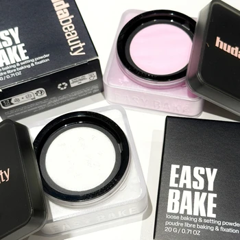 New Huda Easy Bake Fragrance Free Loose Baking and Setting Powder Brand Beauty Oil Control Matte Waterproof Brightening Makeup