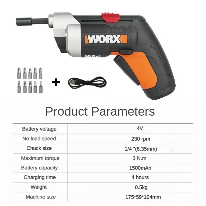 セール！WORX コードレス電動ドリルドライバーバッテリー×2新品未使用 WX145L.9 充電式スイッチドライバー本体 1個 WORX 【通販