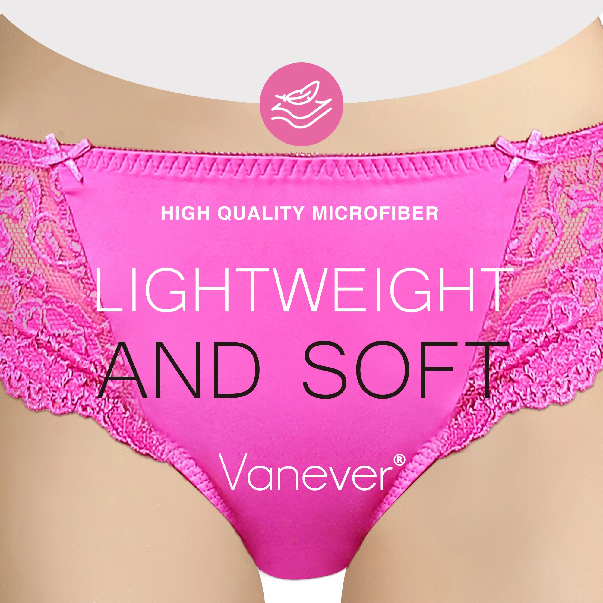 Women's Nylon Underwear Soft Breathable High Waist Female