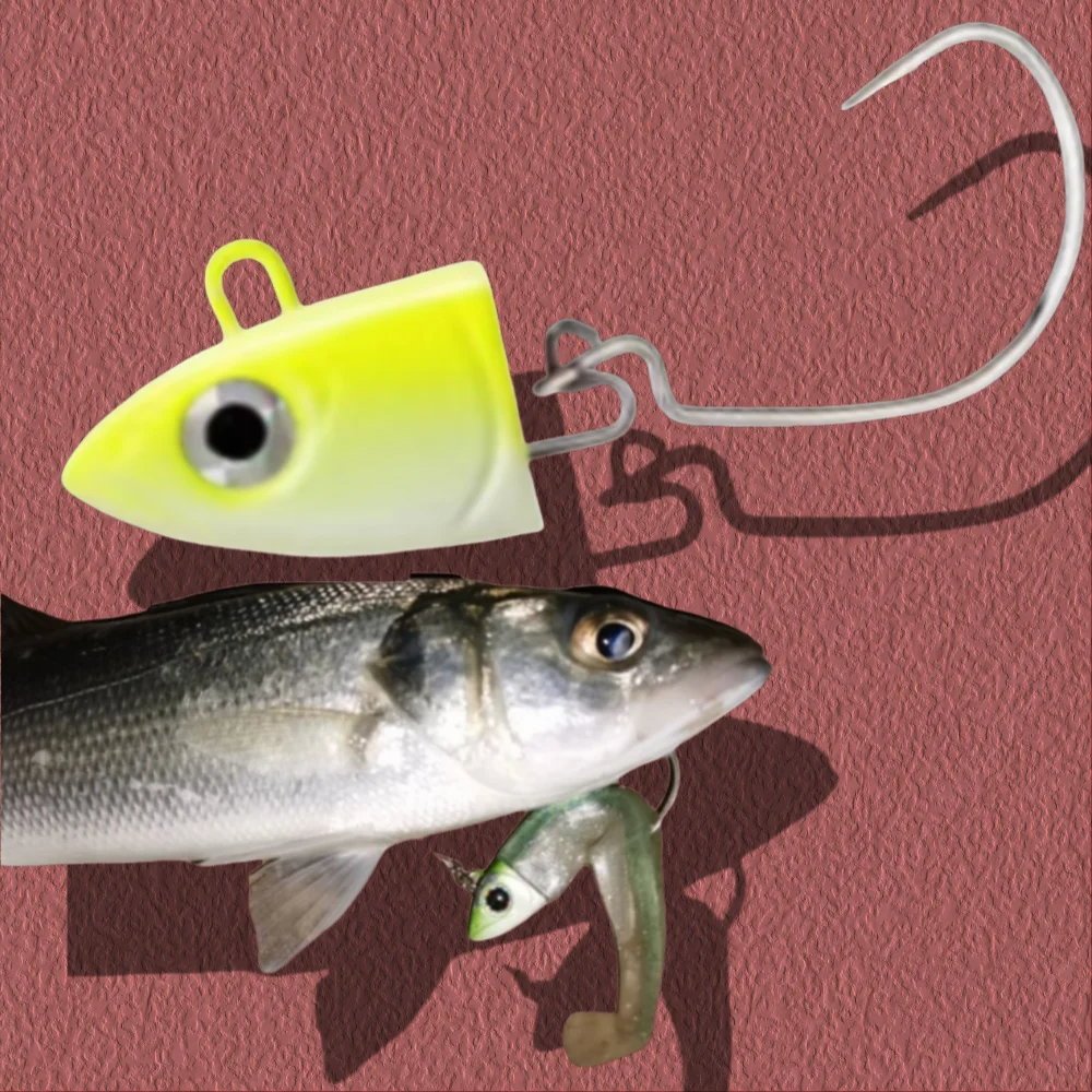 2026 Jigköpfe 5g 10g 15g 25g 40g 2 Stück/Beutel Jig-Köder Schwarzer Minnow Jigging-Köder für Wolfsbarsch Schwarzer Minnow Spinning Kunstköder