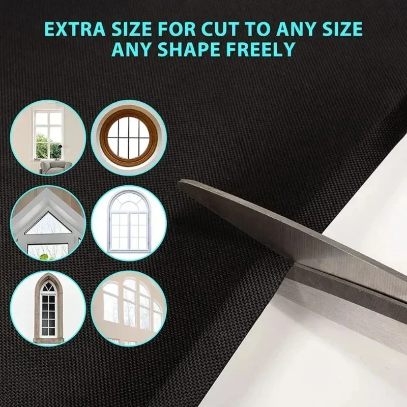 DIY No Drill Blackout Curtains 100% Blackout Curtain Removable Portable Travel Blocking Darkest Window Film Cloth Temporary 3